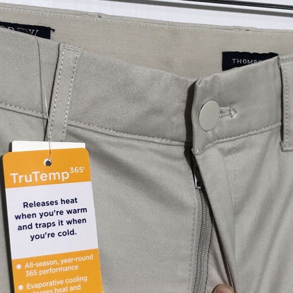 J. Crew Factory Pants Mens 32 30 Beige Thompson Flex Tech Tapered Chino Flat New - Picture 6 of 15